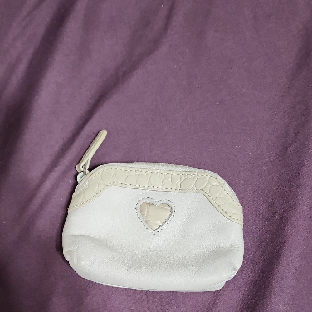 Brighton Elegant Cream Heart Accent Coin Purse